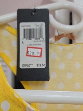 Guess Yellow Polka Dot Tank Top